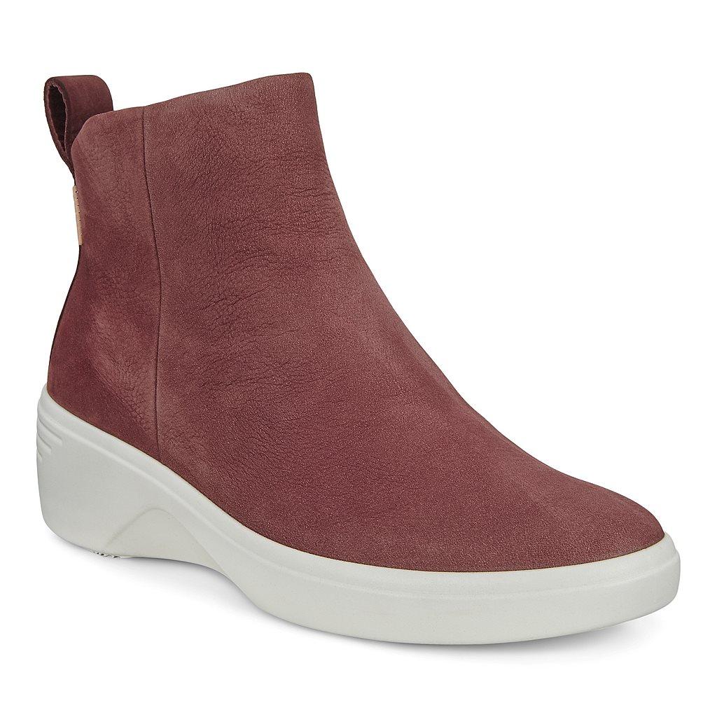 Bottine Compensée Ecco Soft 7 Edge Femme Marron 4923-YAVQT